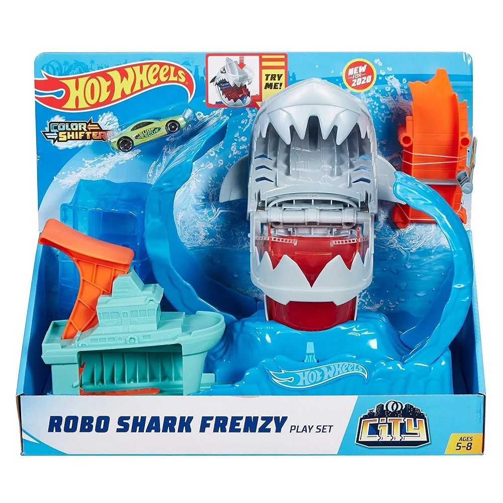 Hot Wheels Pista City Robô Tubarão GJL12 Mattel LOJA VIRTUAL BRINCASA